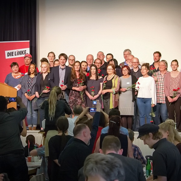 Auf einem Landesparteitag der LINKEN- Foto: S. Scholl